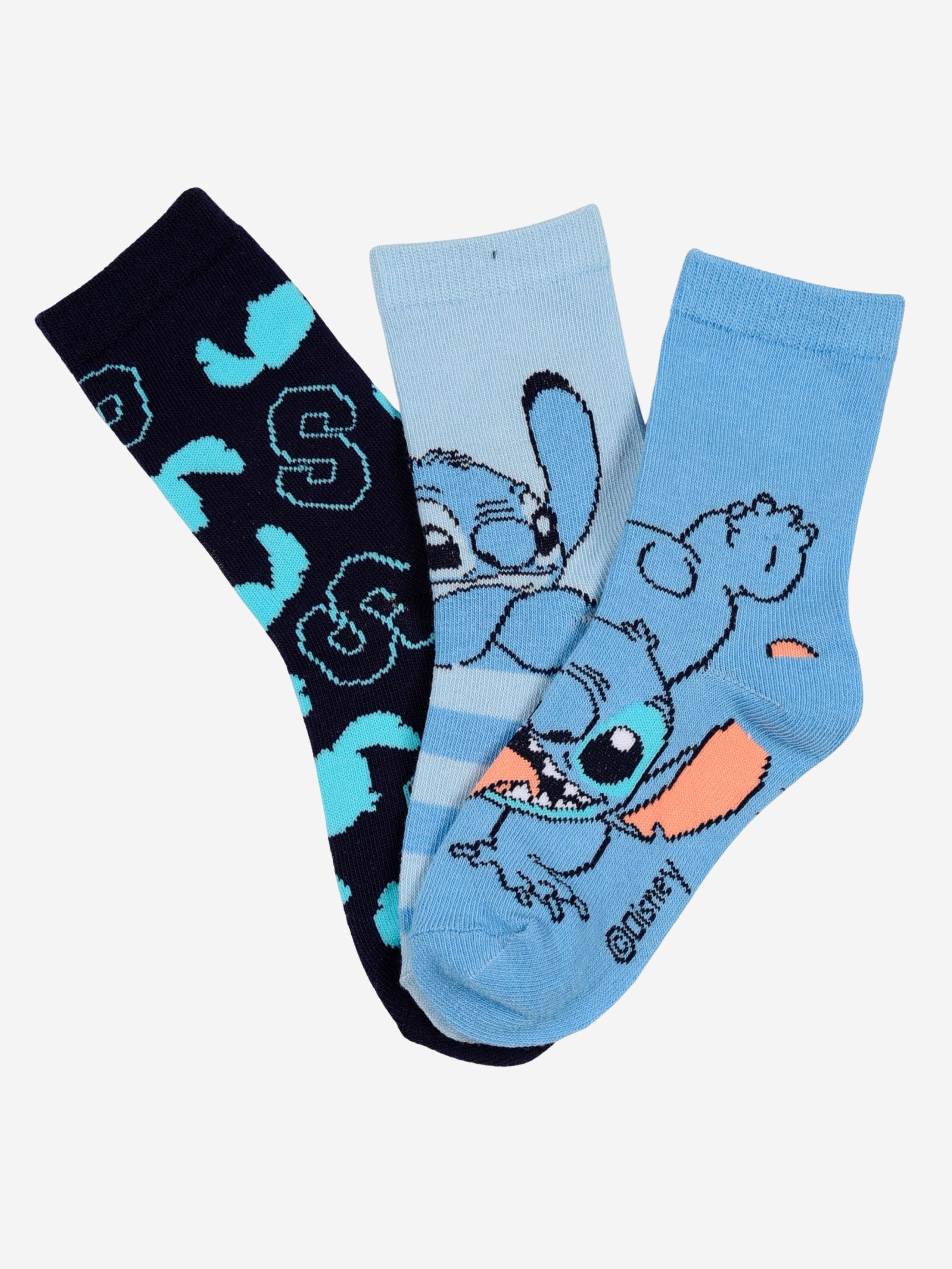 Disney Stitch Strømper 3-pak, Multifarvet, 31-34