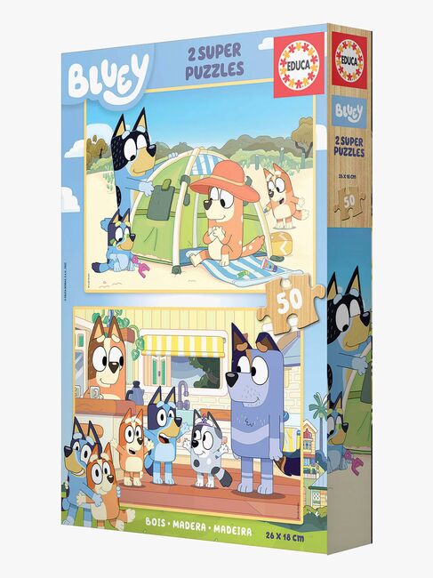 Educa Bluey Træpuslespil 2x50 Brikker
