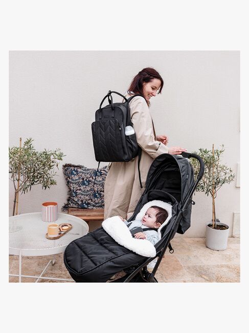 Tineo Pusletaske Rygsæk, Quilt Svart