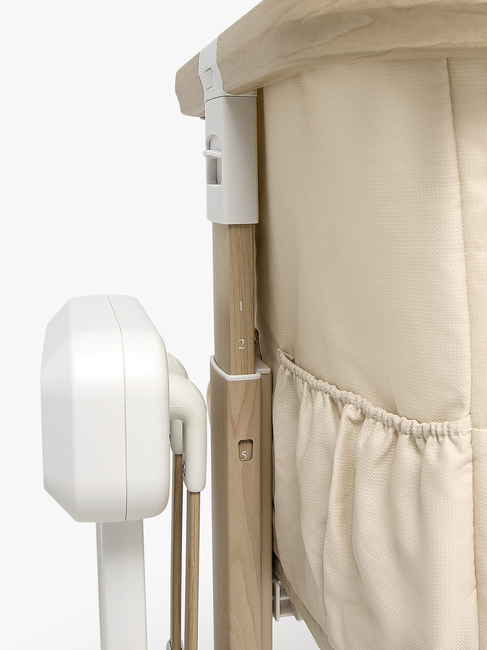 Beemoo CARE AutoMotion Bedside Crib, Beige/Træ