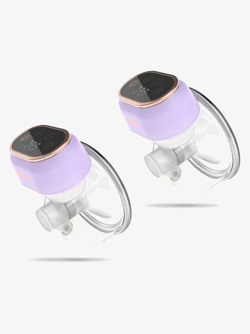 NENO Sole Twin Elektrisk Brystpumpe Hands Free, Lilla