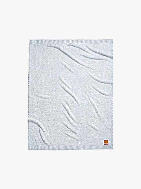 Elodie  Pointelle-strikket Tæppe 100x75, Bermuda Blue