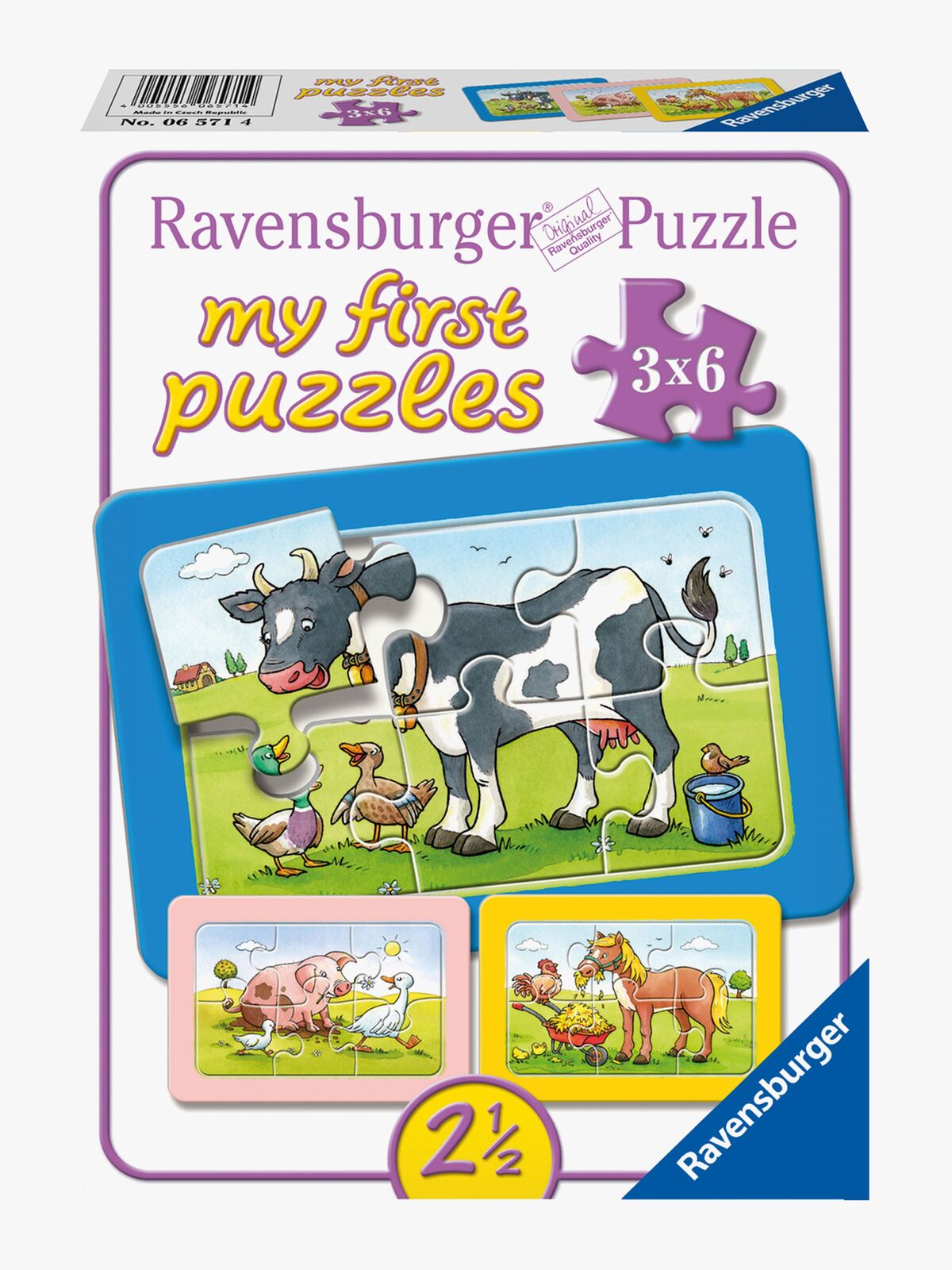 Ravensburger Puslespil Dyrevenner 3x6 Brikker