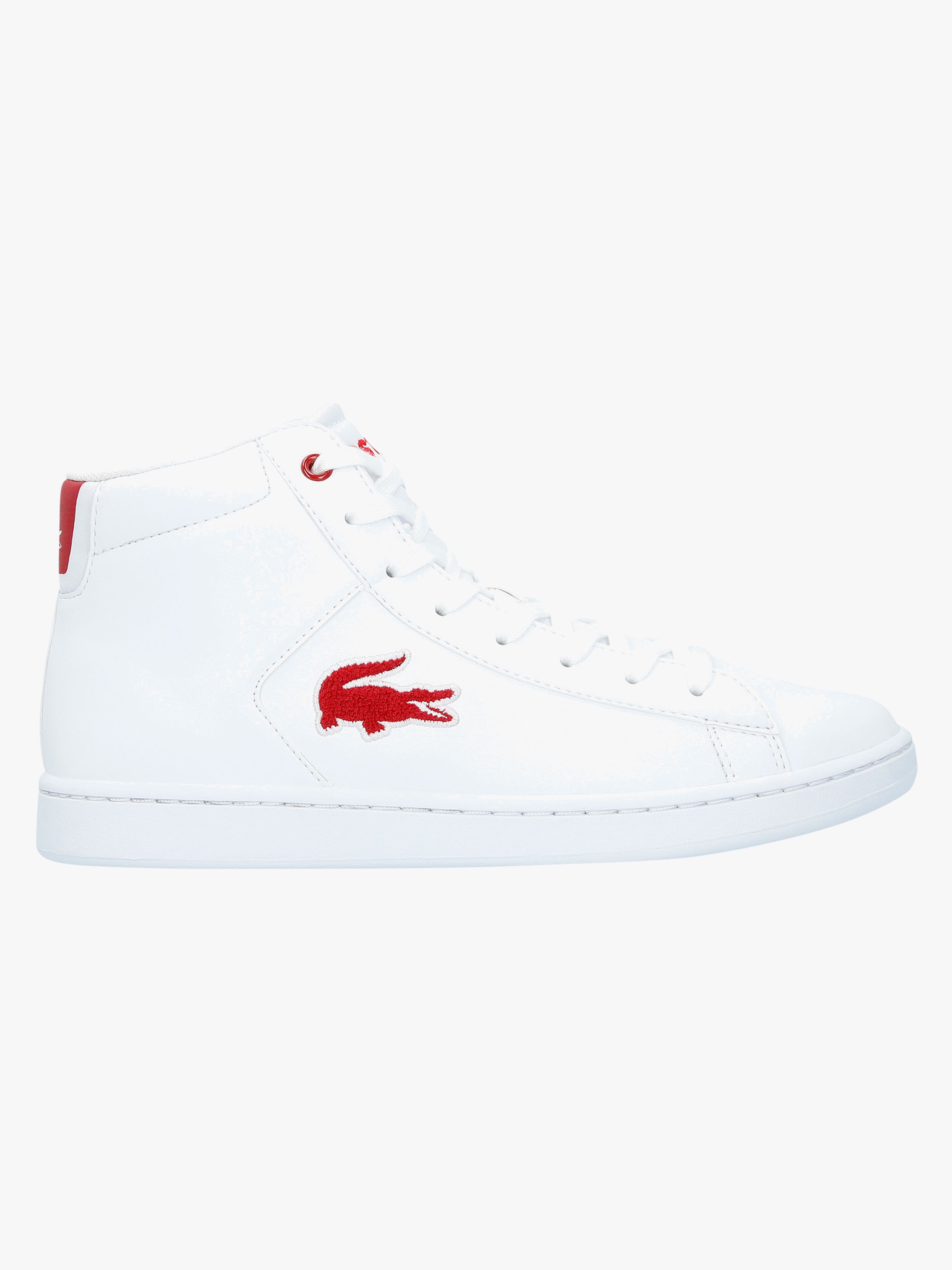 Lacoste Carnaby Evo Mid 3181 Sneakers, White/Red 34,5