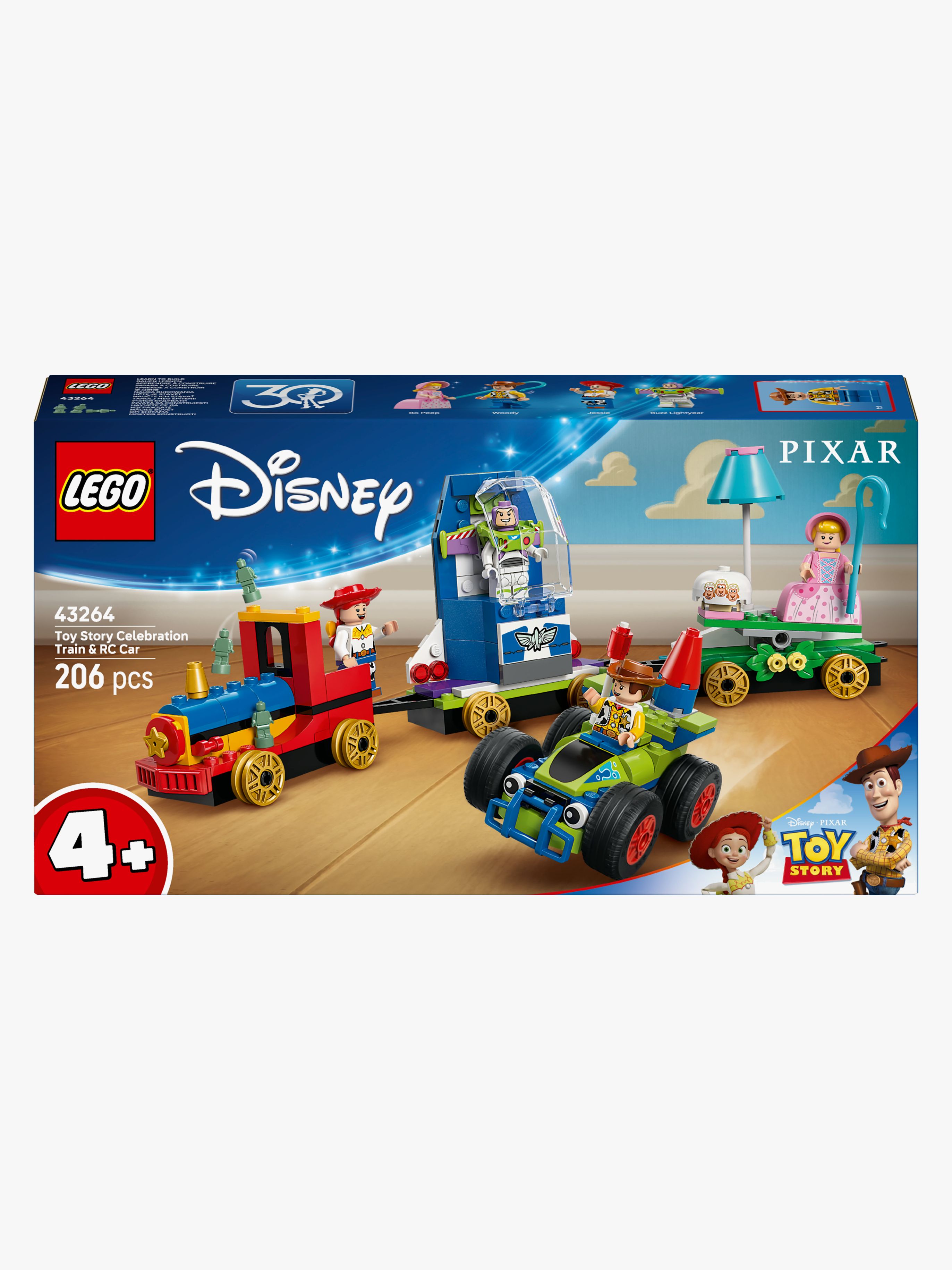 LEGO Disney Pixar 43264 Toy Story-fejring: Tog og fjernstyret bil