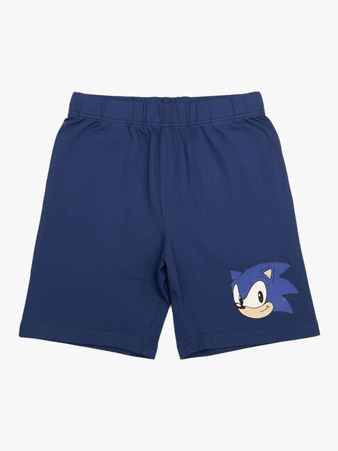 Sonic T-shirt & Shorts Sæt, Blå