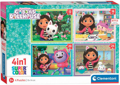 Clementoni Gabby's Dollhouse Puslespil 4-in-1