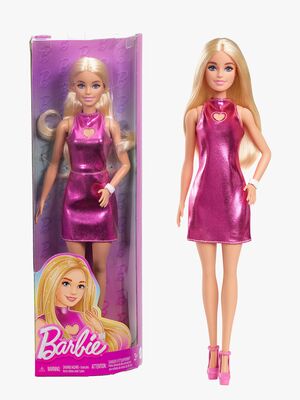 Barbie Fashionista Dukke med Blondt Hår & Lyserød Kjole