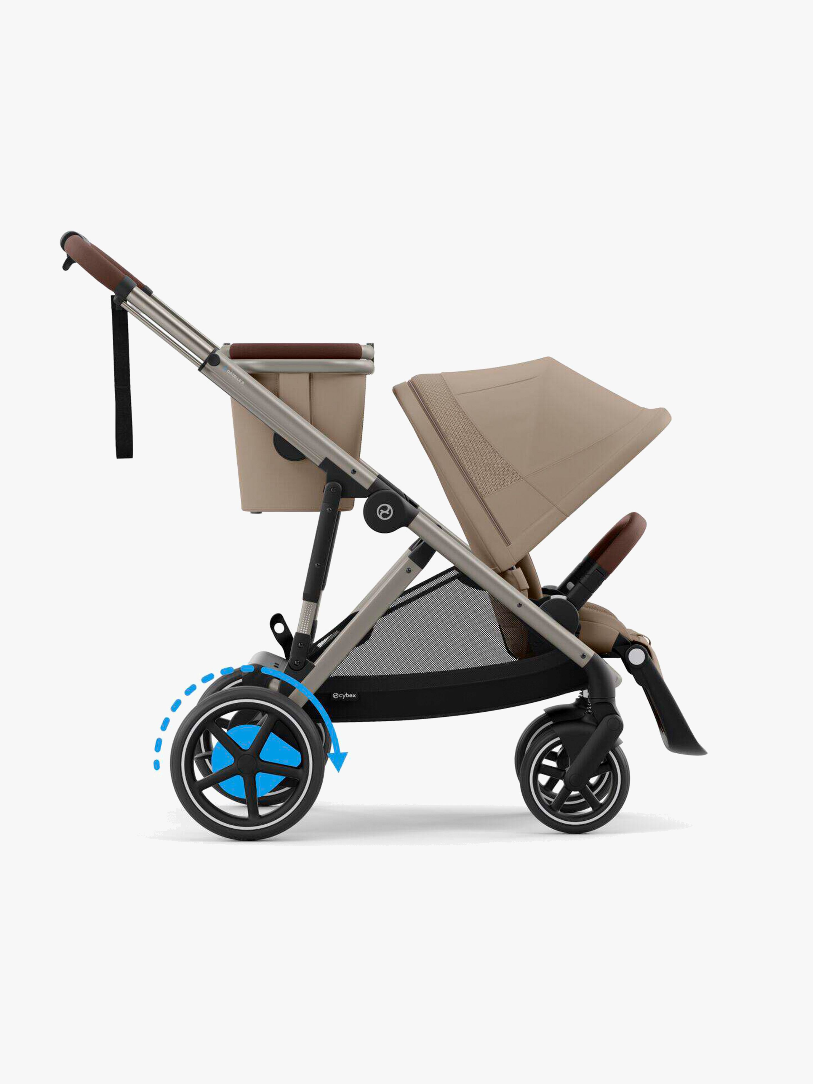 Cybex e-GAZELLE S Klapvogn, Almond Beige/Taupe