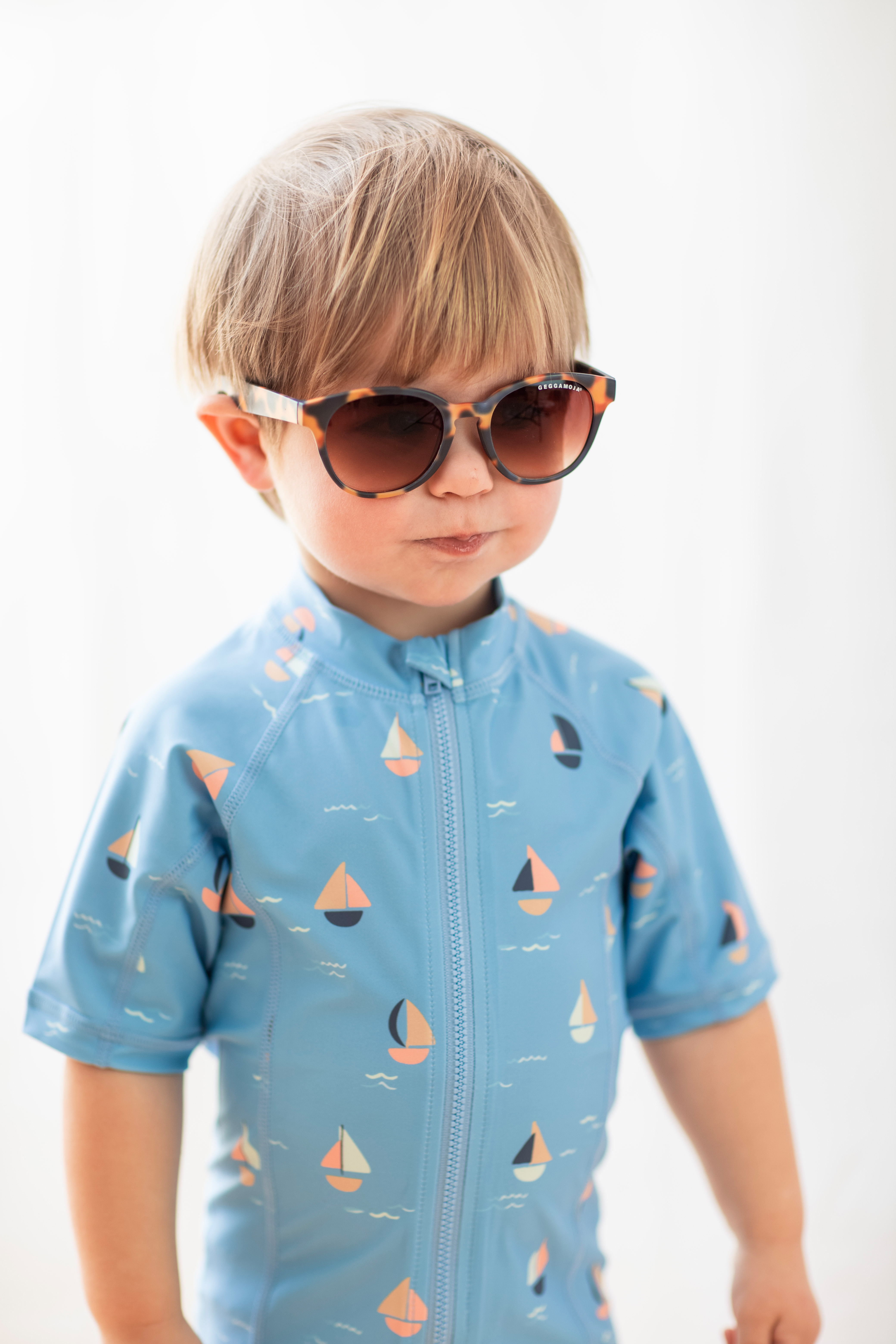 Geggamoja  Fleksible Solbriller Breakproof, Tortoise Brown, 2-6 år