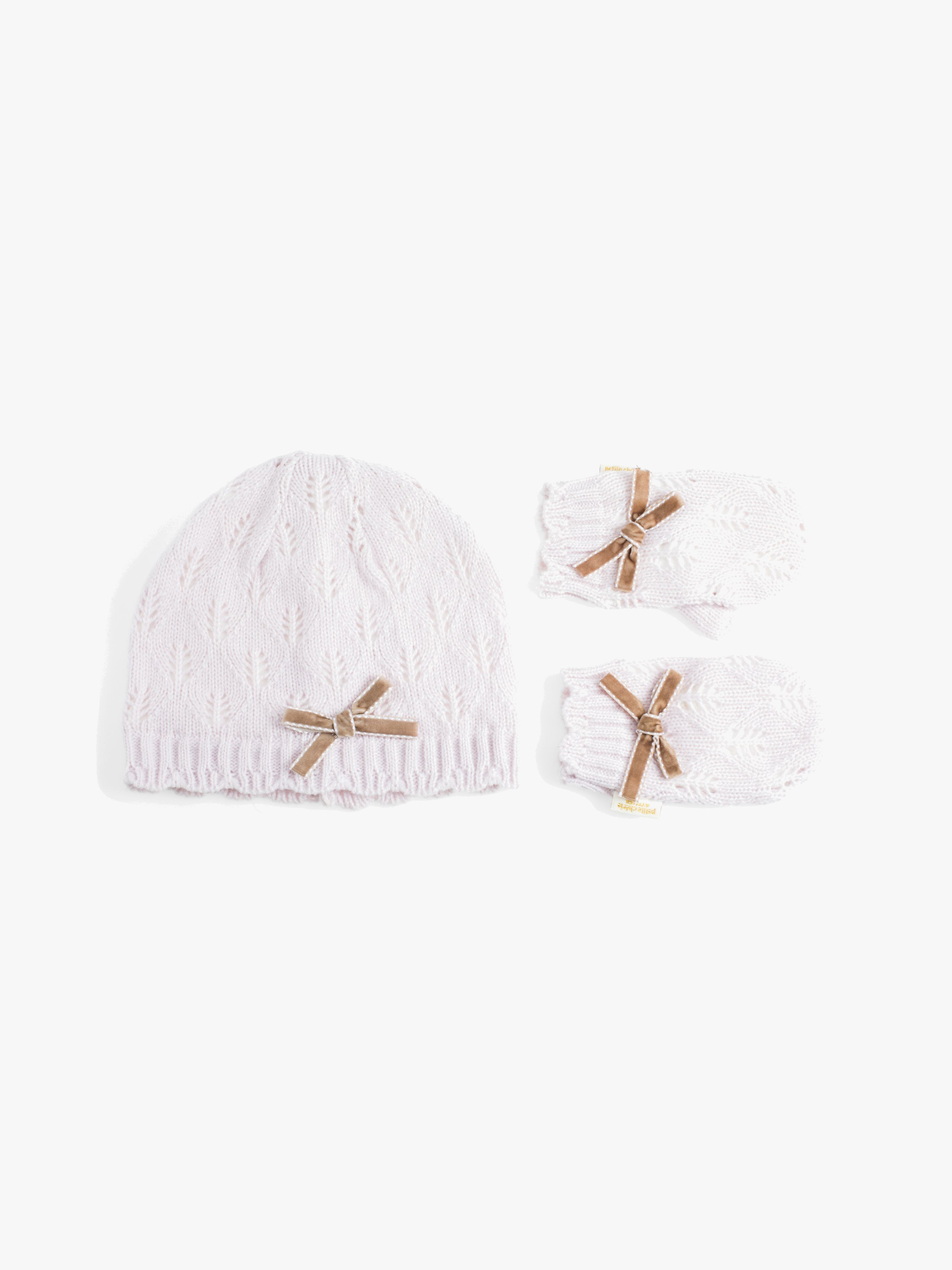 Petite Chérie Atelier Agnes Hue Og Vanter, Lyserød, 2-4 år