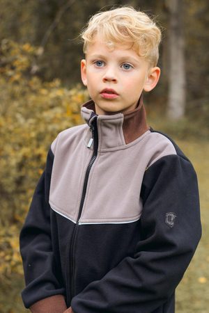 Lindberg Stormy  Vindtæt Vindtæt Fleecetrøje, Sort/Grå