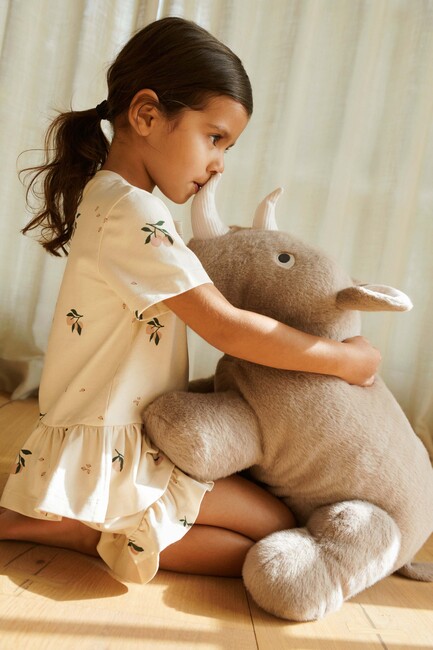 LIEWOOD Barnaby Næsehorn Bamse 30 cm, Stone Beige