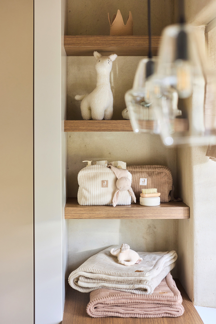 Jollein Tæppe 75x100 cm Box Knit/Velvet, Warm Sand