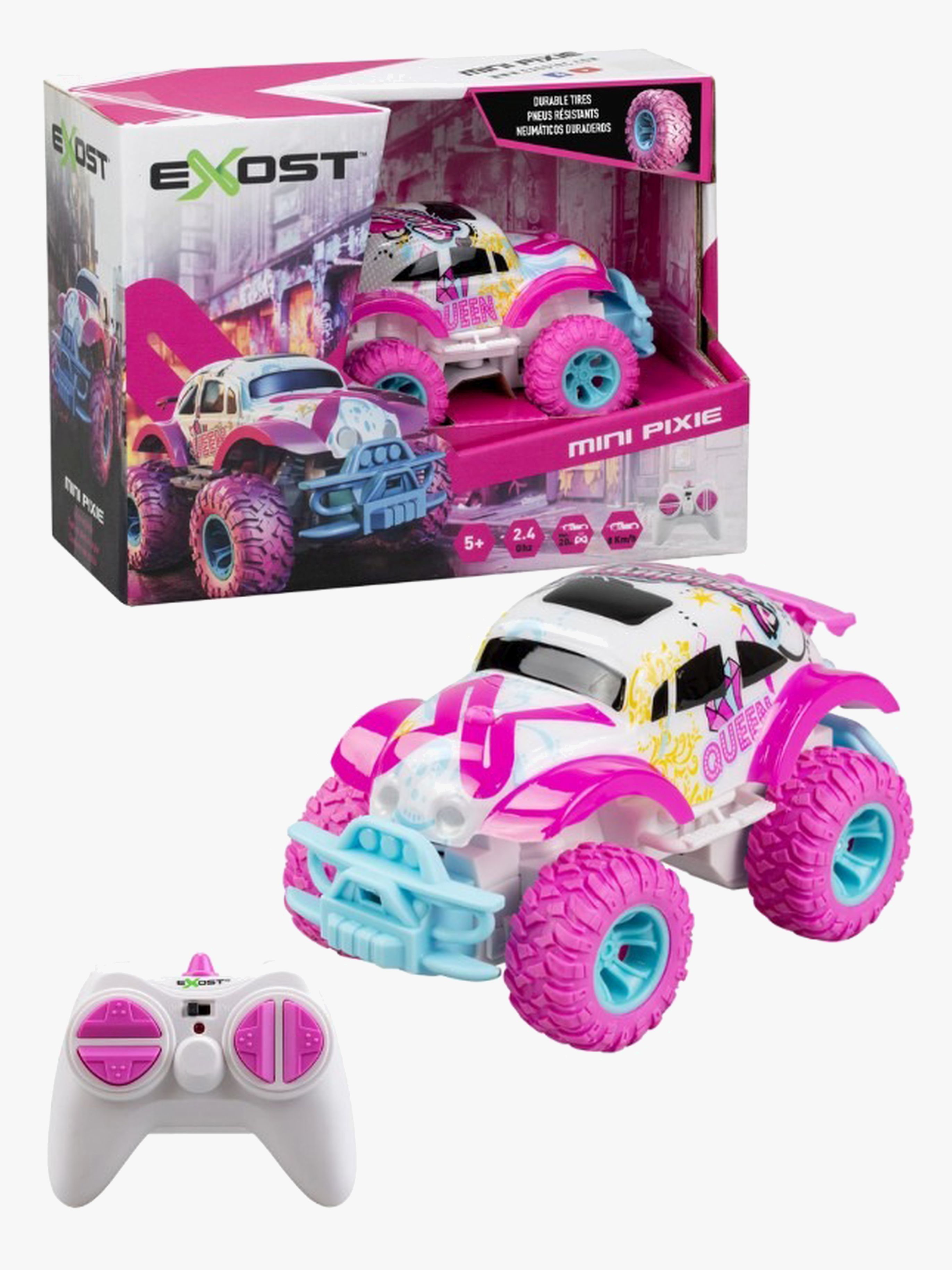 Exost Mini Pixie Fjernstyret Bil, Lyserød