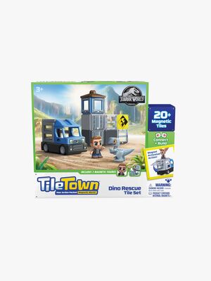 Tile Town Jurassic World Dino Rescue Magnetsæt 20 Brikker