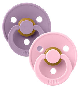 BIBS Sut Colour 2-pak Latex Størrelse 1, Lavender/Baby Pink