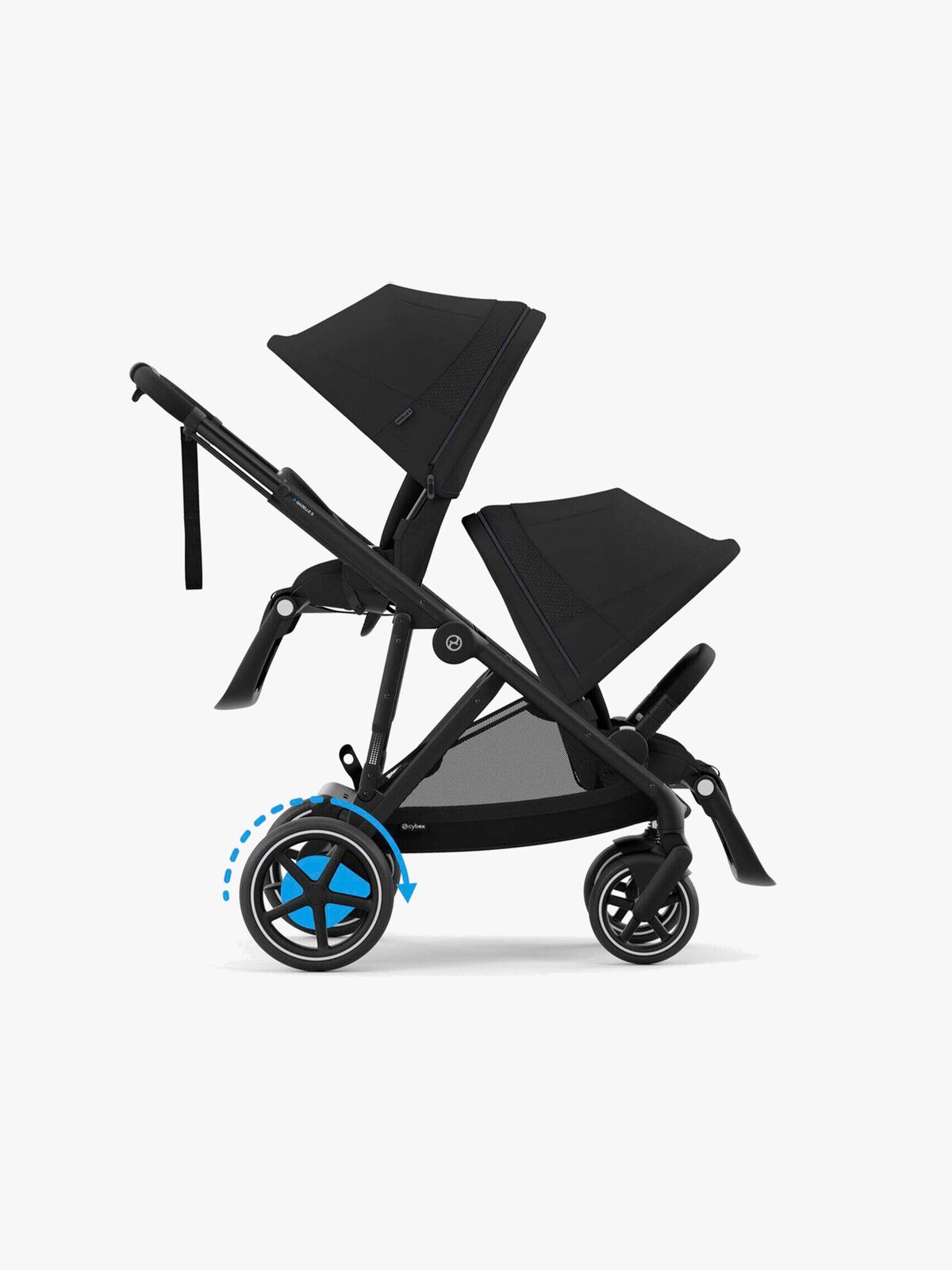 Cybex e-Gazelle S Søskendevogn, Moon Black/Black