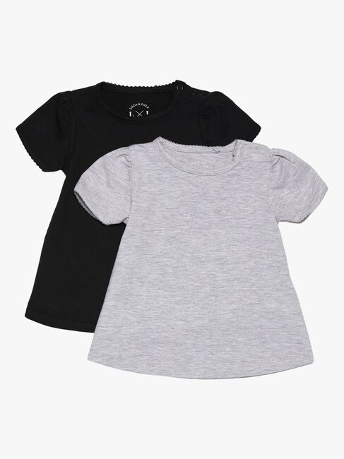 Luca & Lola Emily Top 2-pack, Grey Melange/Anthracite