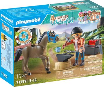 Playmobil 71357 Horses of Waterfall Legosæt - Farrier Ben and Achilles