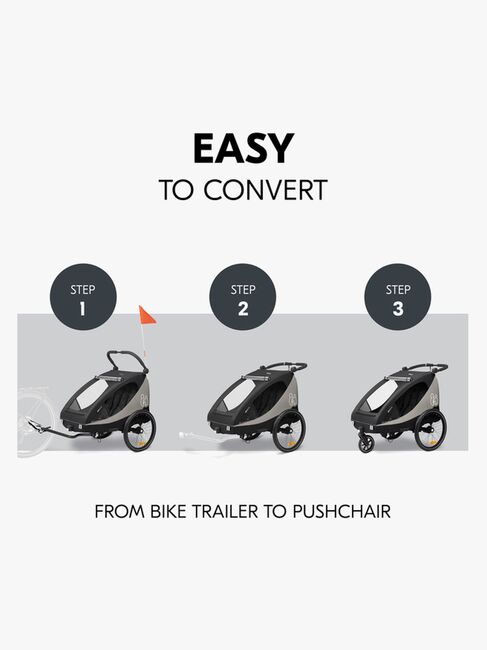 Hauck Dryk Duo Plus Cykelanhænger, Black