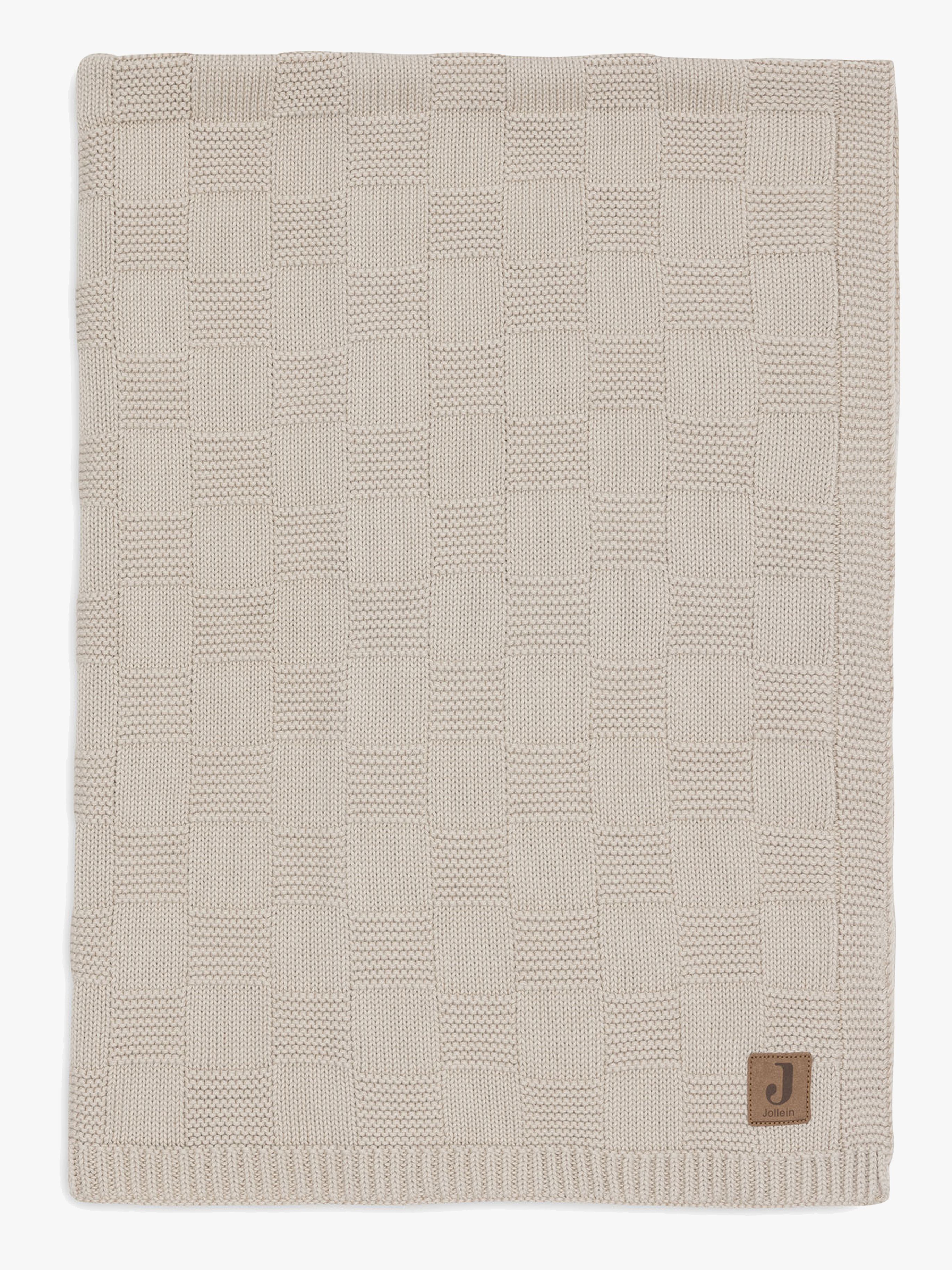 Jollein Tæppe 75x100 cm Box Knit, Warm Sand