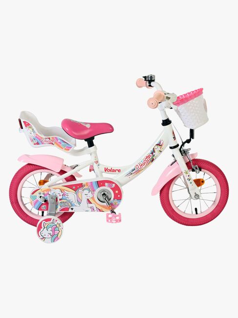 Volare Unicorn Cykel 12 Tommer, Hvid