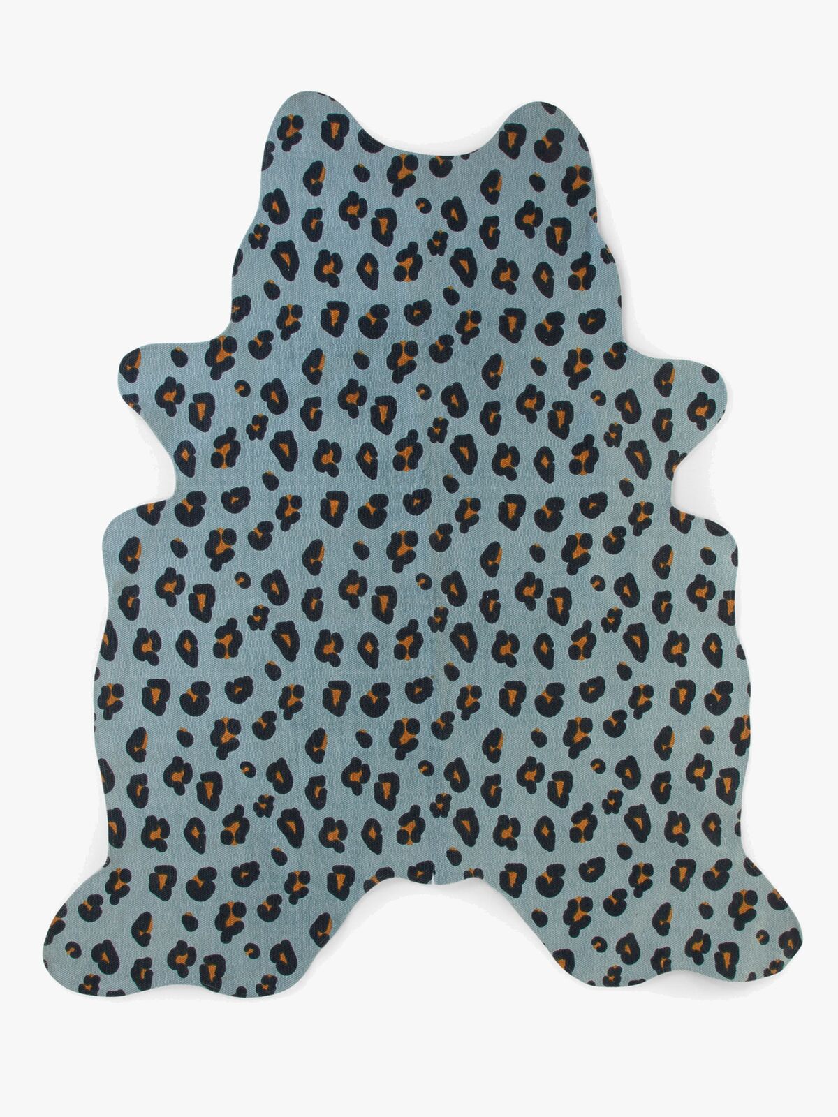 Childhome Gulvtæppe Leopard 145 x 160, Blue