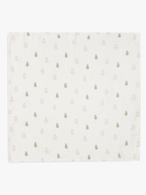 Jollein Happy Miffy Tæppe/ Stofble i Musselin 3-pak, Olive Green