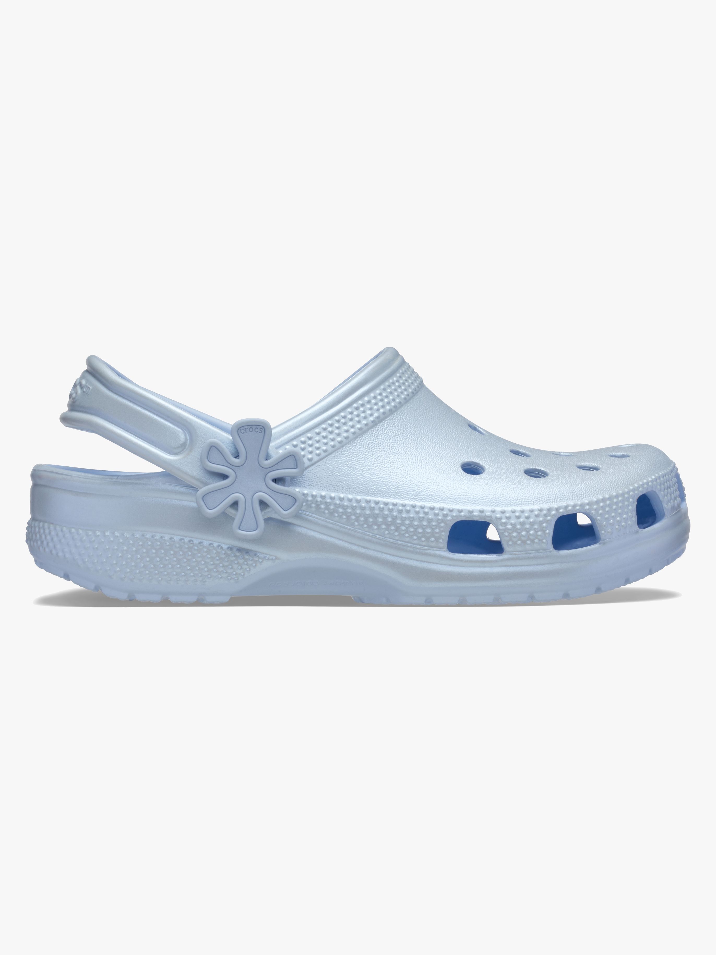 Crocs Classic Pearl Shine Crocs, Blue Frost, 33-34