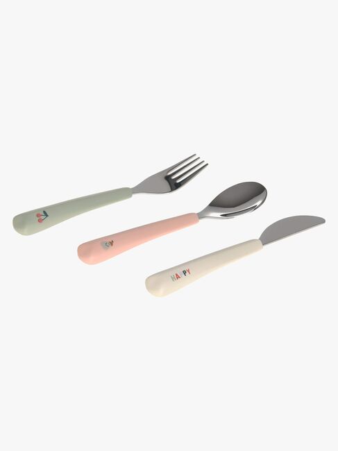 Lässig Bestik med Silikone-greb 3-pak, Happy Fruit Cherry