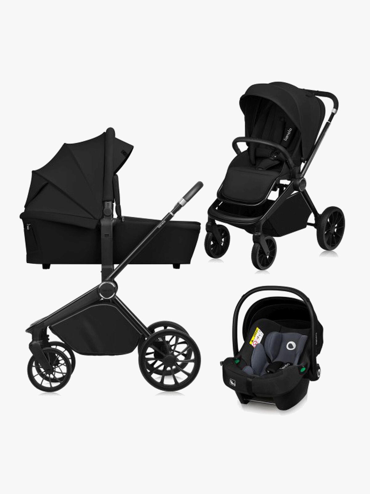 Lionelo MIKA Plus 3-in-1 Duovogn, Black Onyx