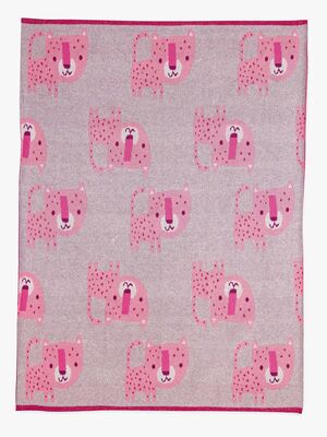 Bizzi Growin Strikket Tæppe Aio Baby, Lyra Leopard