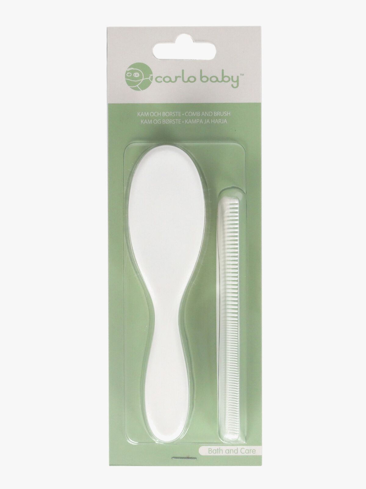 CarloBaby Kam & Børste, Hvid