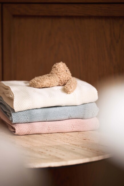 Jollein Strikket Tæppe Cozy, Ivory