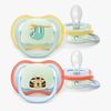Philips Avent Ultra Air-sut Night 0-6m 2-pak, Blå/Lysgrøn