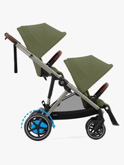 Cybex e-Gazelle S Søskendevogn, Moss Green/Taupe
