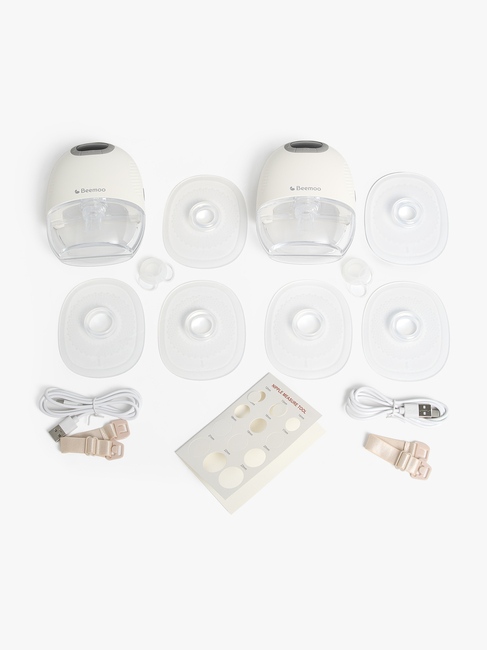 Beemoo CARE Wearable Slim Elektrisk Brystpumpe Dobbelt, White