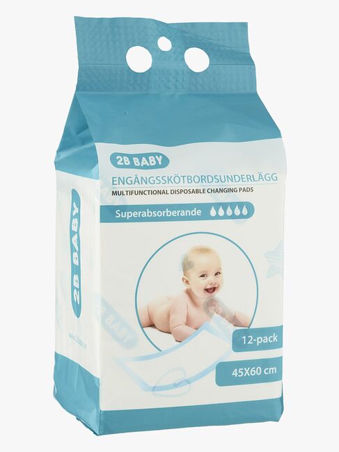 2B Baby Pusleunderlag 45x60cm 12-pak
