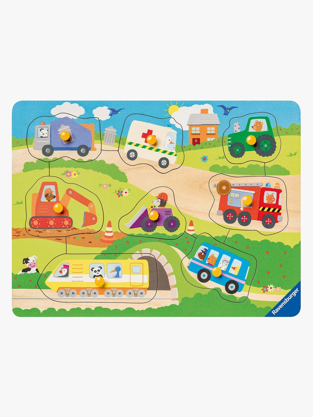 Ravensburger Knoppuslespil Yndlingskøretøjer 8 Brikker