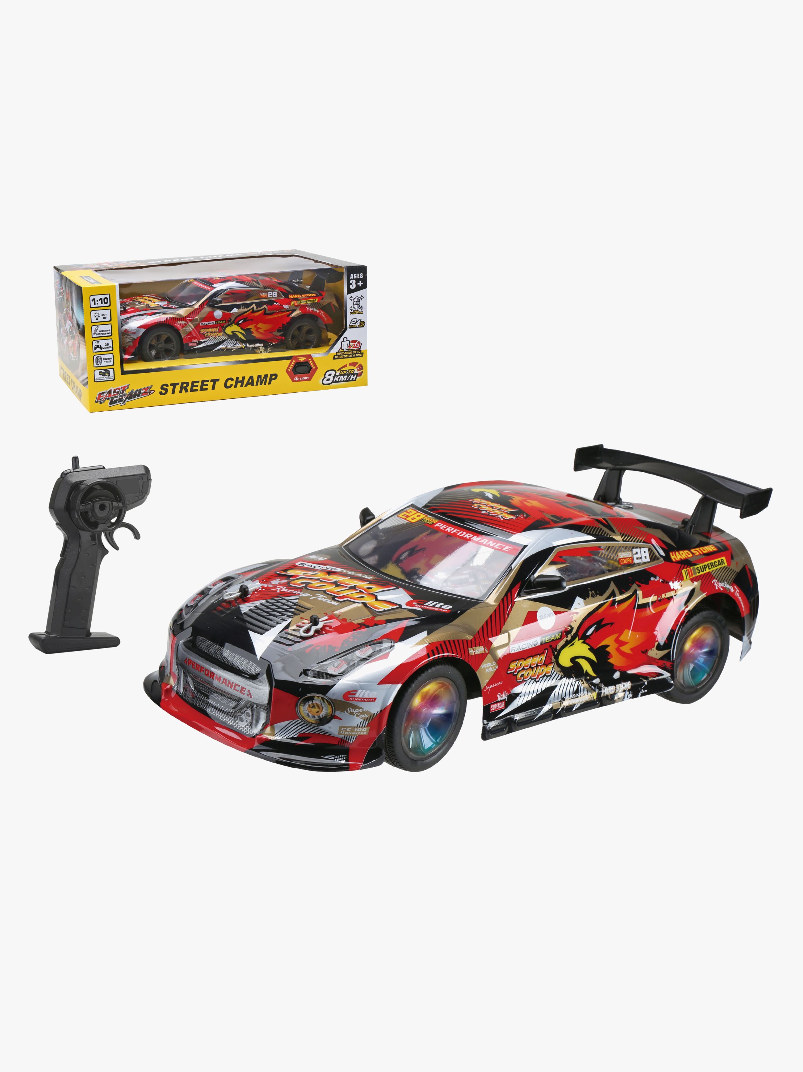 Koolspeed Fast Gear Fjernstyret Bil Street Camp 1:10