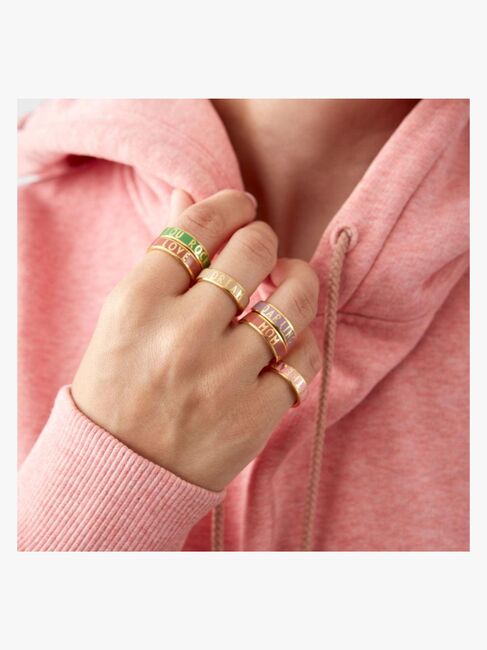 Design Letters Candy Ring Love, Ash Lyserød