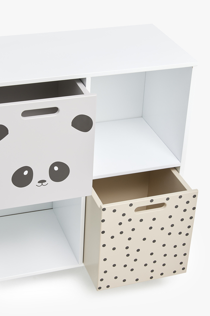 Alice & Fox DELTA Bogreol med Opbevaringskasse, Hvid