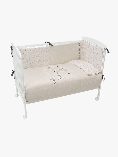 BimbiCasual Sengerand & Pudebetræk, White/Linen