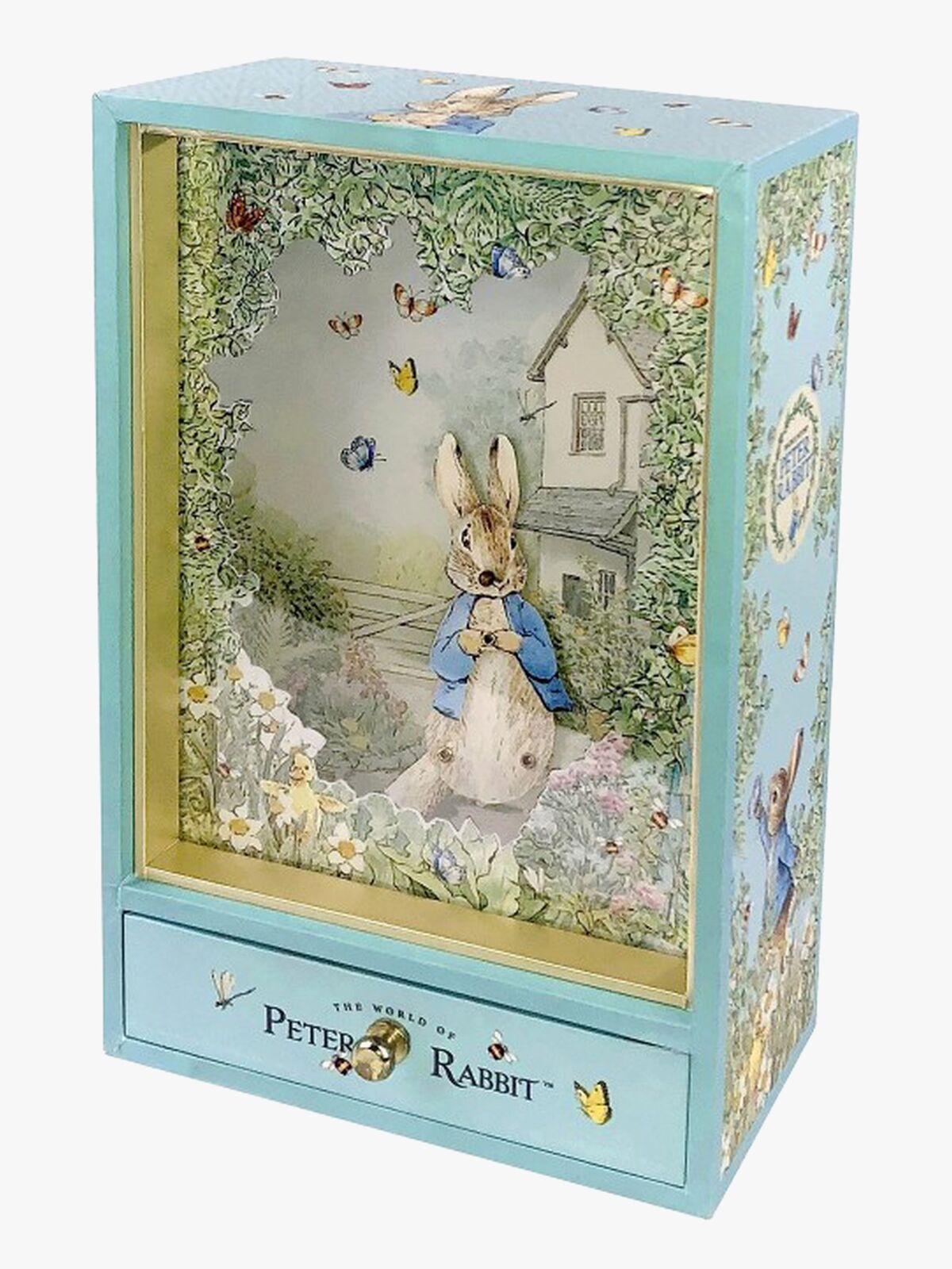 Trousselier Stor Dansende Spilledåse & Natlampe Peter Kanin, Ude i haven