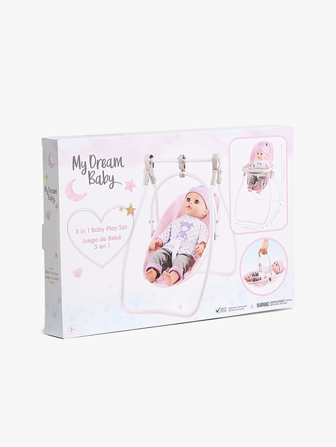 Cloudberry Castle 3-i-1 Legesæt til Dukker, Pink