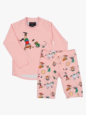 Geggamoja UV-Sæt Pippi Langstrømpe, Pink