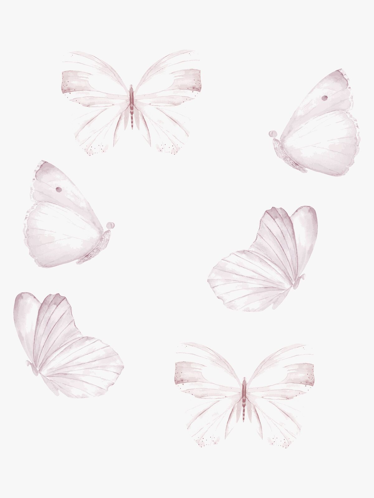 That's Mine Wallsticker Butterfly 6-pak, White