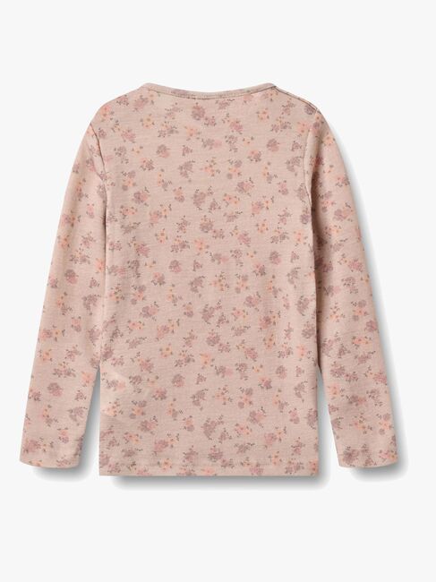 Wheat Alfie Langærmet Top Merinould, Lilac Flowers