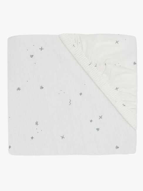 Jollein Stræklagen Twinkling 70/75x140/150, Off white/Sea Green